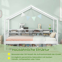 Hausbett Kinderbett 90x200cm Kinderzimmer Bett Doppelbett