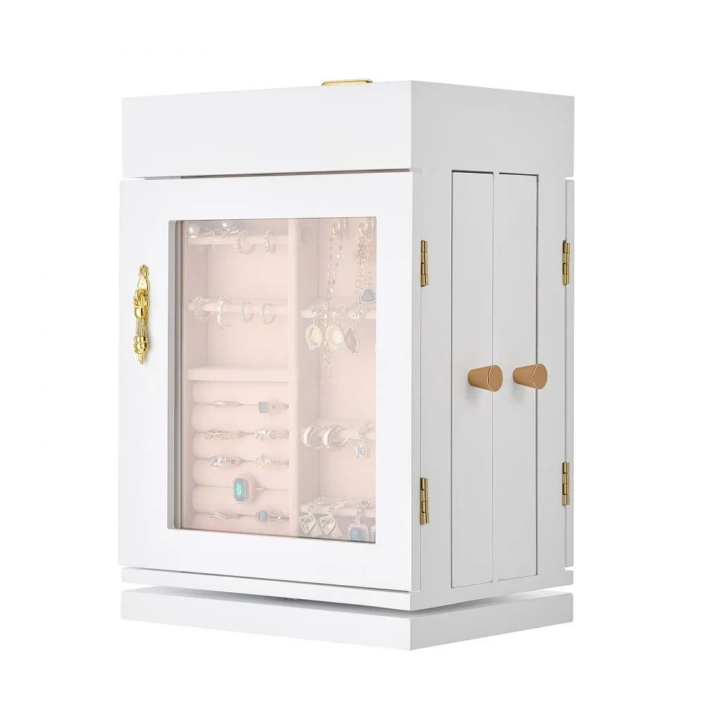Schmuckkasten Drehbare Schmuckschatulle Schmuck Organizer Schrank