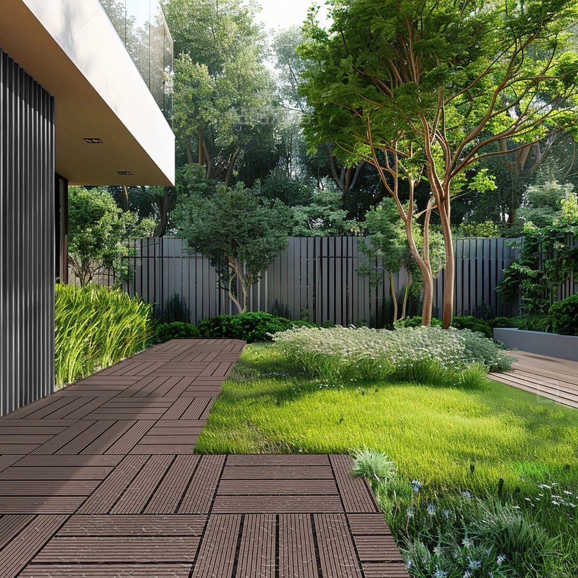 27x Klickfliesen für Terrasse Balkon 295x295mm Fliesen Boden