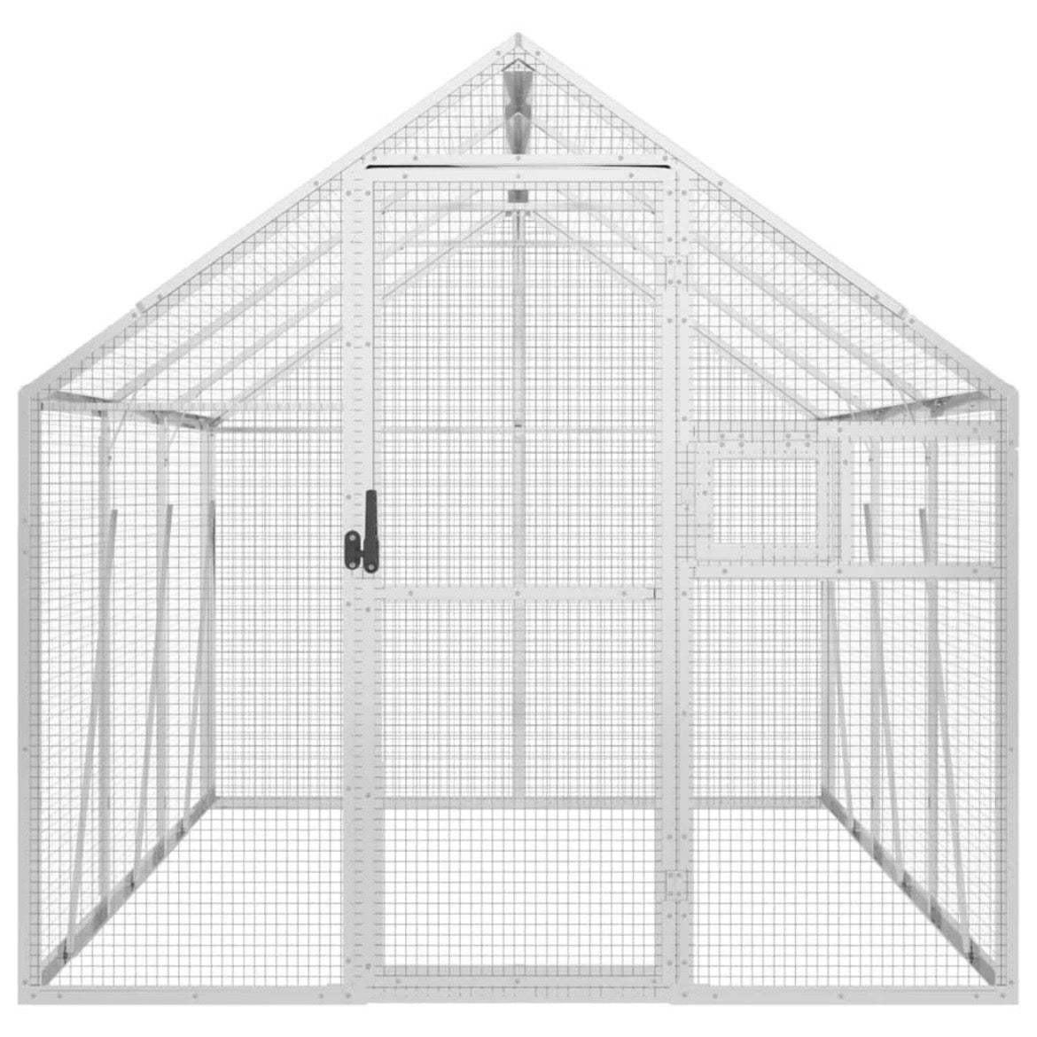 Alu Voliere Vogelkäfig Vogelvoliere Freilaufgehege Vogelhaus 179×300×185cm