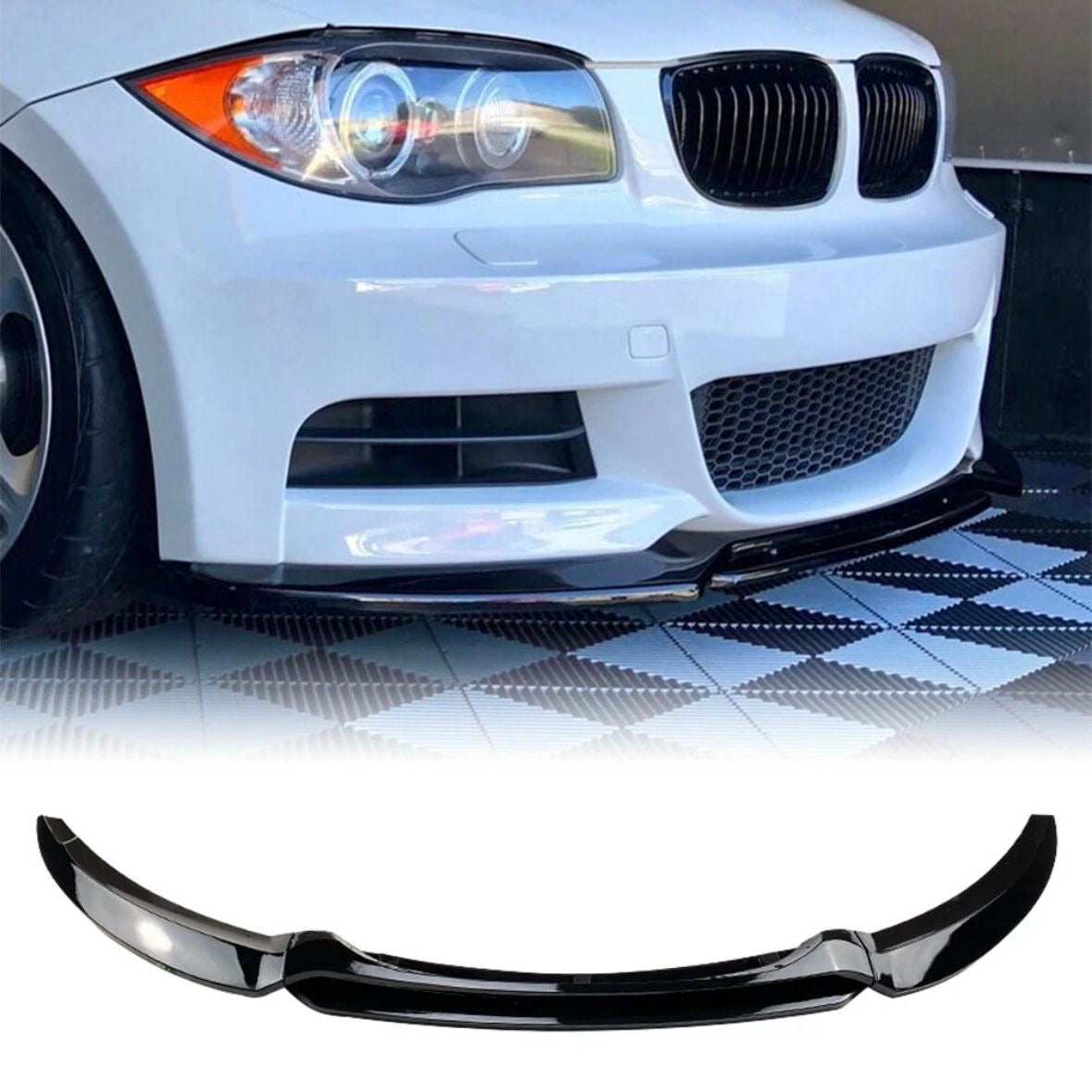 Spoiler Lippe für BMW 1er E82 E88 M-Paket 07-13 Schwarz