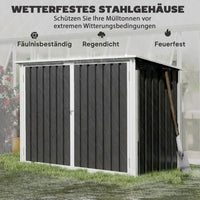 Mülltonnenbox 2x Mülltonnen Gartenbox Müllbox Tonnen Garten