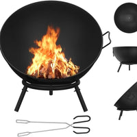 Feuerstelle 58cm Feuerschale Lagerfeuer Grill Feuer Gartengrill