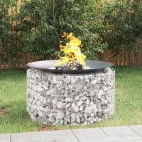 Gabionen Feuerstelle 100cm Feuerkorb Gartenfeuer Feuerschale