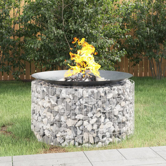 Gabionen Feuerstelle 100cm Feuerkorb Gartenfeuer Feuerschale