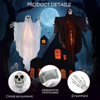 Halloween Deko Outdoor Skelett 2x LED Dekoration