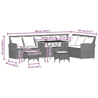 Gartenmöbelset Lounge Set Sofagarnitur Gartensofaset Gartentisch Möbel Set