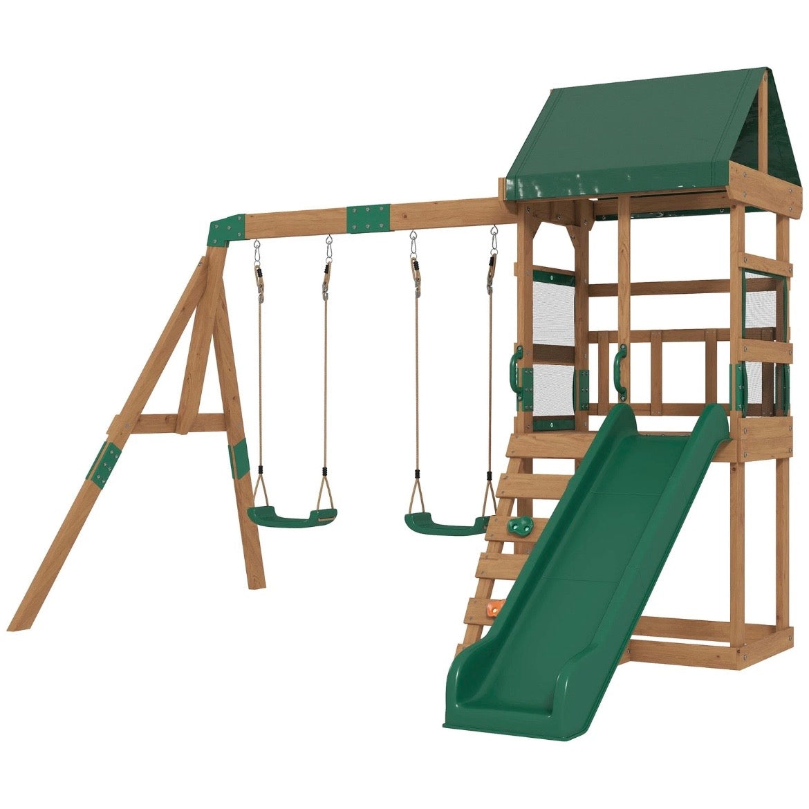 Spielturm Klettergerüst Schaukelgestell Rutsche Spielgerät
