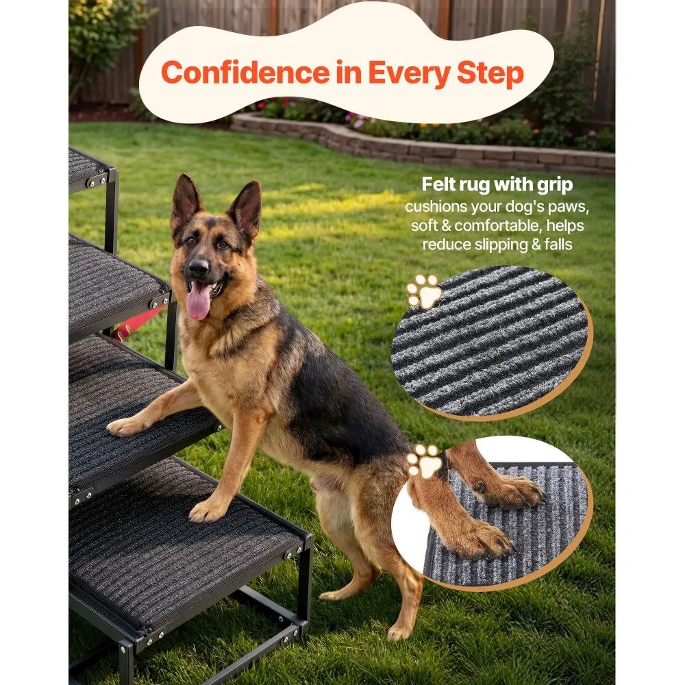 Hundetreppe Auto Einstiegshilfe Hundeleiter 4 Stufen 90 kg