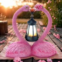 Solar Flamingo Gartenfiguren Herzförmig Flamingo Deko