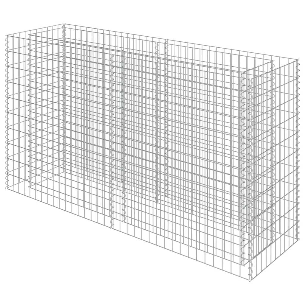 Gabionen Hochbeet Verzinkt 180x50x100cm Pflanzkasten Garten Steinkorb