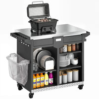 Grillwagen Grilltisch Arbeitsfläche Schrank Grill Outdoor