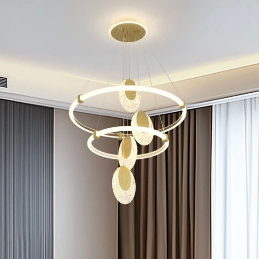 LED Kronleuchter Deckenlampe Hängelampe Ring Pendelleuchte Einstellbar
