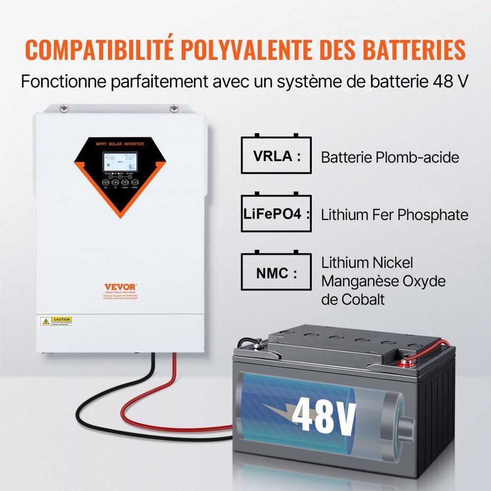 Hybrid Solar Wechselrichter 5500W 48V MPPT Inverter 
 Sinuswelle