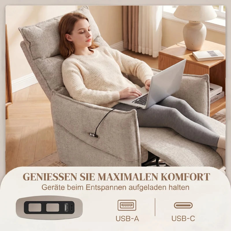 Drehbar Elektrisch Relaxsessel Sessel Massage Möbel Wohnzimmer