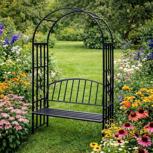 Rosenbogen Bank Gartenbank Sitzbank Garten Rankhilfe Spalier