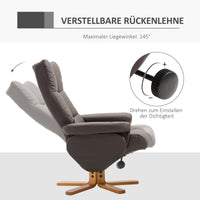 Relaxsessel mit Hocker Fernsehsessel Liegefunktion Kunstleder