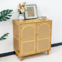 Sideboard Kommode Anrichte Schrank Wohnzimmerschrank Bambus