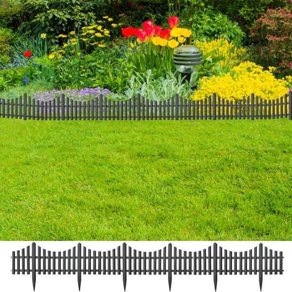 Zaun Abgrenzung Gartenzaun 17x Gartendeko Beet