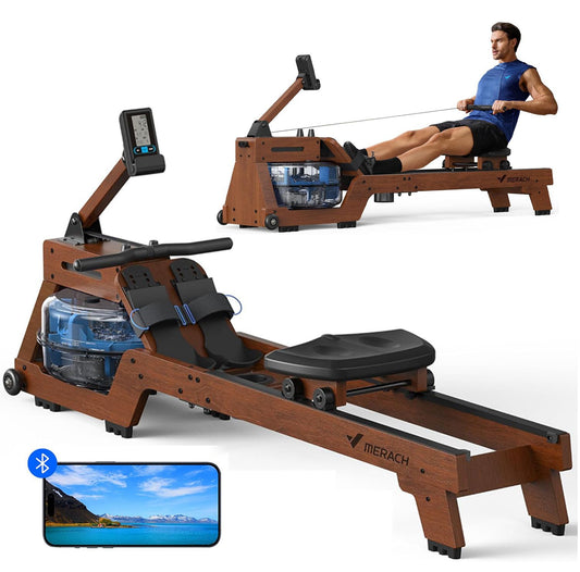Wasser Rudergerät Massivholz Rudermaschine Fitness Home Gym Training