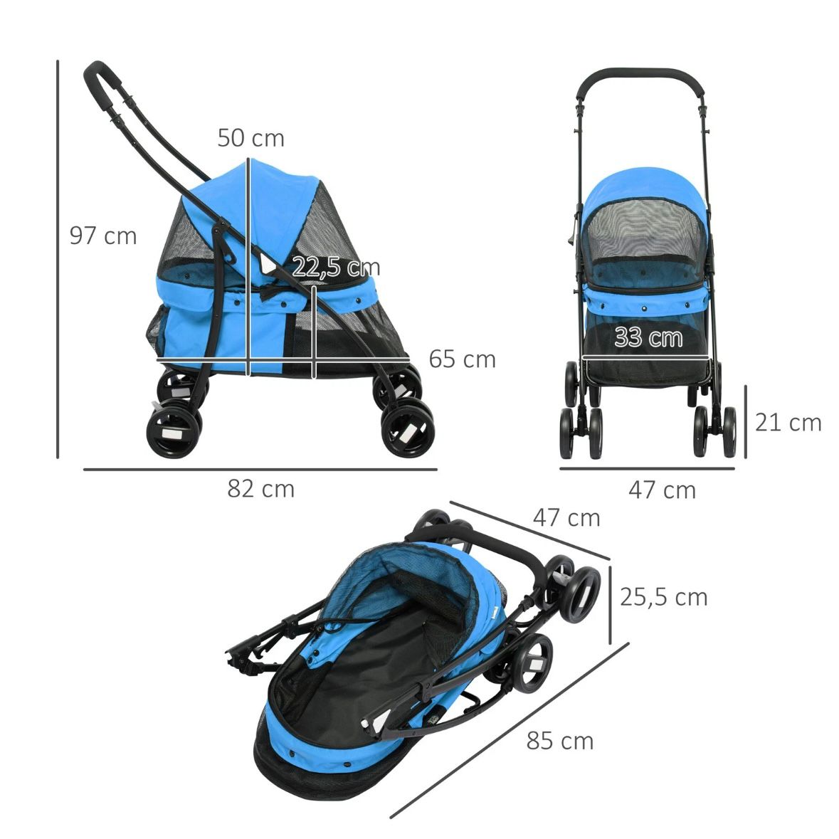 Hundebuggy Klappbar Haustierwagen Buggy