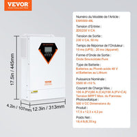 Hybrid Solar Wechselrichter 5500W 48V MPPT Inverter 
 Sinuswelle