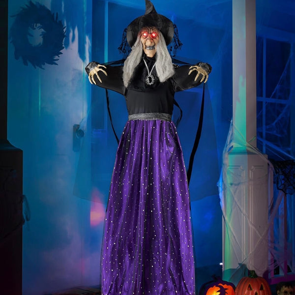 Halloween Animierte Sprechende Hexendeko 119,4cm