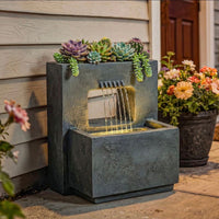 Springbrunnen 2 stufig Gartenbrunnen Brunnen
LED Beleuchtung Pflanz