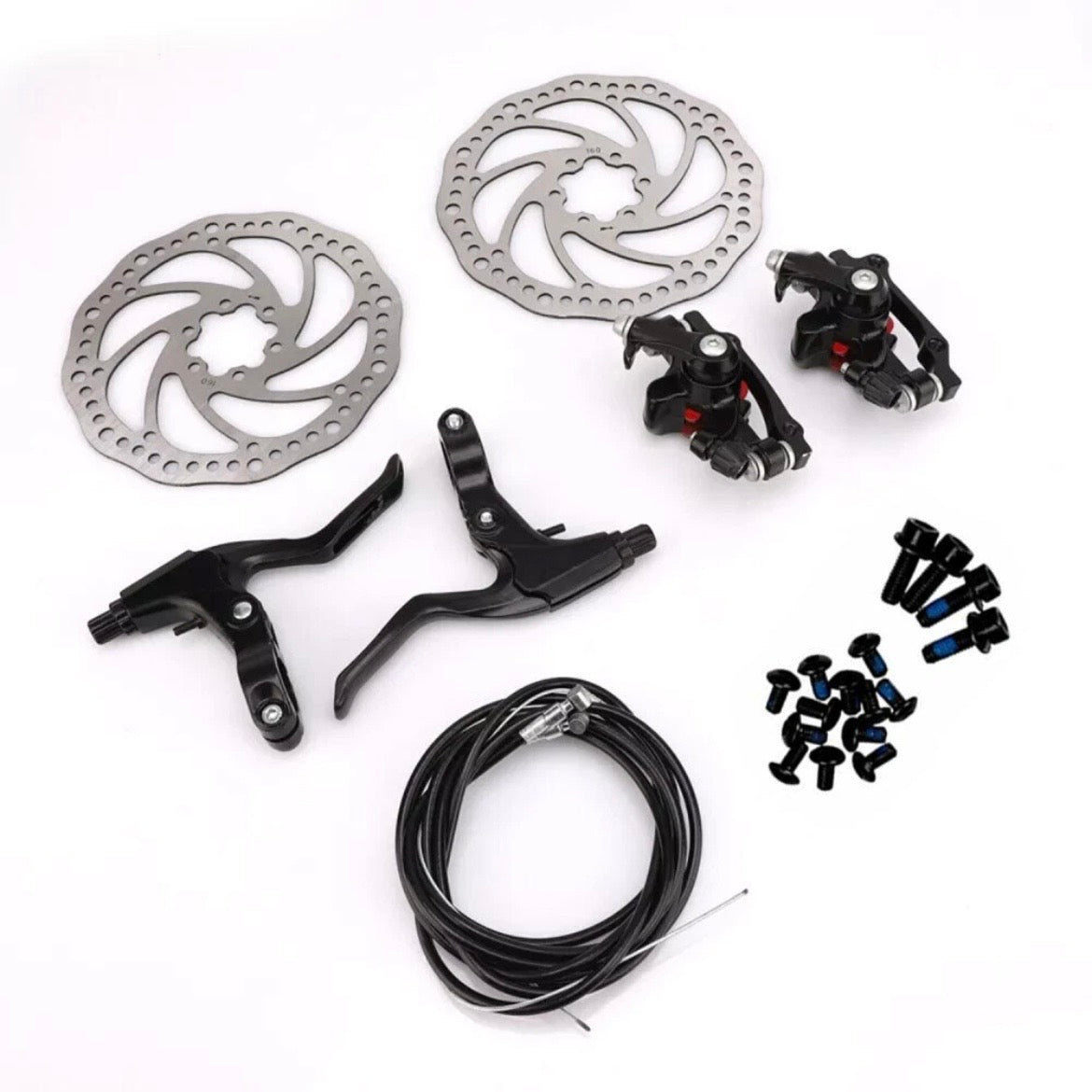 Fahrrad MTB Mechanische Scheibenbremsen Set Vorne Hinten Bremsklötze
