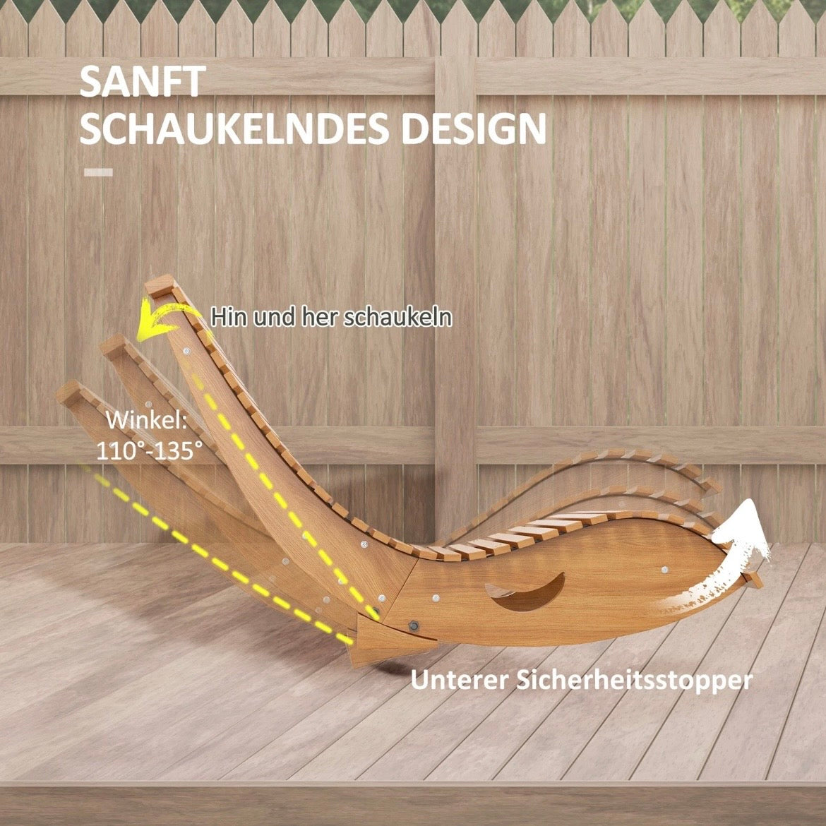 Schaukelstuhl Schaukelliege Ergonomisch Gartenliege