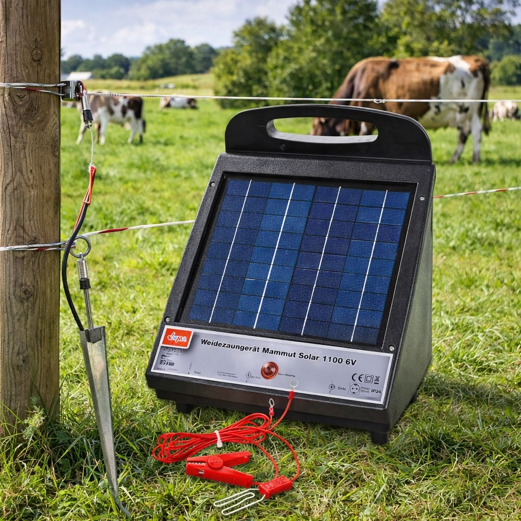 Weidezaungerät Solar 6V Solar Elektrozaungerät 2km Weide Strom