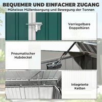 Mülltonnenbox 2x Mülltonnen Gartenbox Müllbox Tonnen Garten