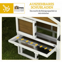 Hasenstall Kaninchenstall Holz  Freilaufgehege Rampe Gehege