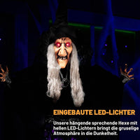 Halloween Animierte Sprechende Hexendeko 119,4cm