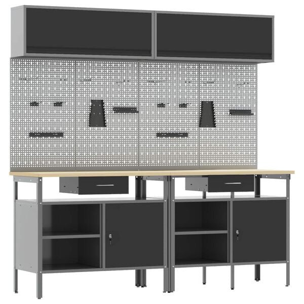 8tlg Werkbank Werkzeugschrank Werktisch Werkschrank