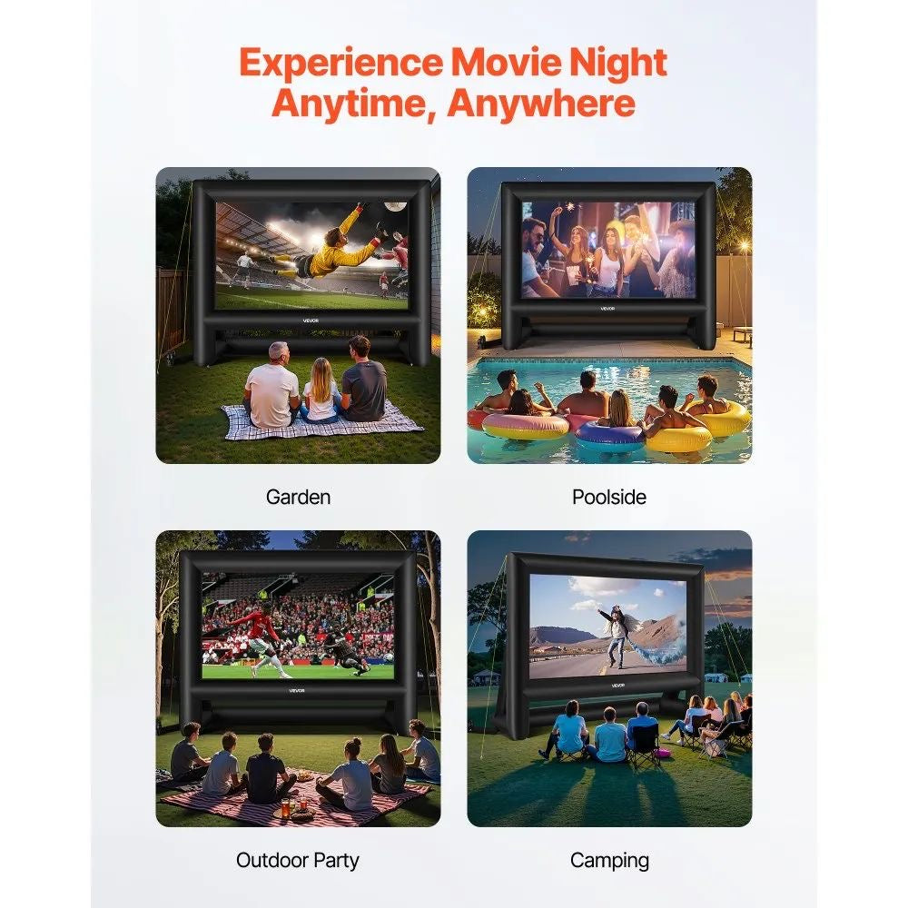 XXL Aufblasbare Projektionsleinwand Outdoor Heimkino Leinwand Gebläse