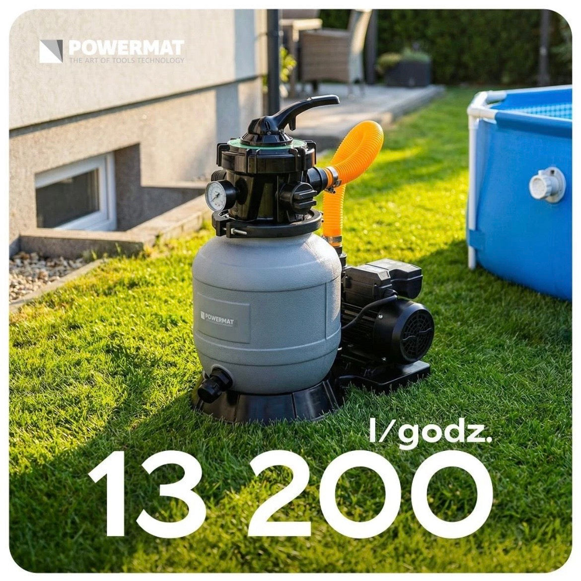 Sandfilterpumpe Pool 550W Sandfilteranlage Filteranlage