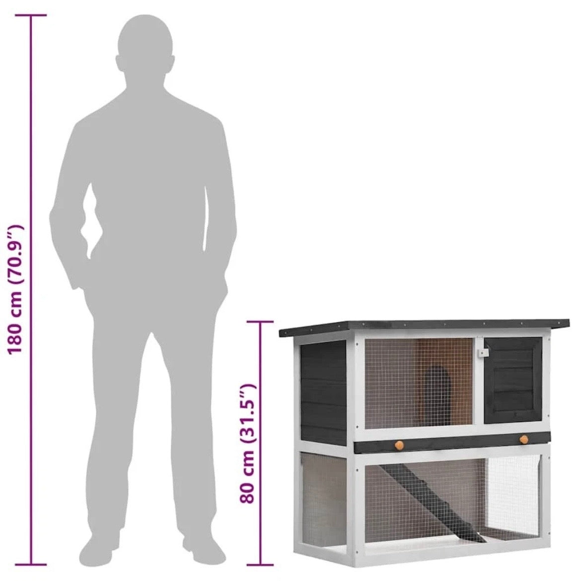 Kaninchenstall Hasenstall Kleintierstall Holz Freigehege Outdoor Stall