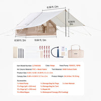 Aufblasbares Zelt Campingzelt 3x2x2m Handpumpe Camping