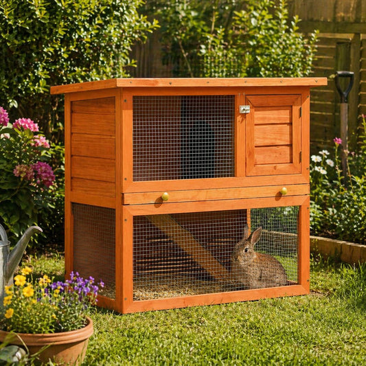Kleintierstall Kaninchenstall 90x45x80cm Hasenstall Hasengehege Stall Hasen
