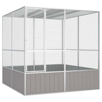 XXL Voliere Stahl Vogelvoliere Außenvoliere Vogelkäfig 213,5x217,5x211,5cm