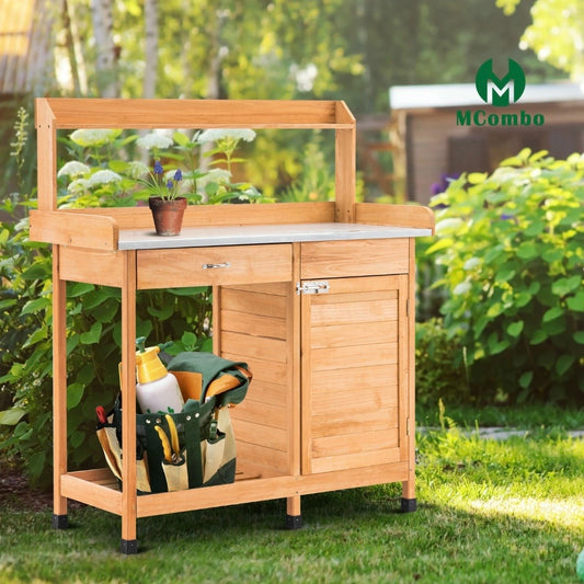 Pflanztisch Schublade Gärtnertisch Gartenschrank Tisch Schrank