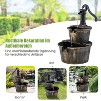 Dekobrunnen Gartenbrunnen Wasserpumpe Blumenkübel