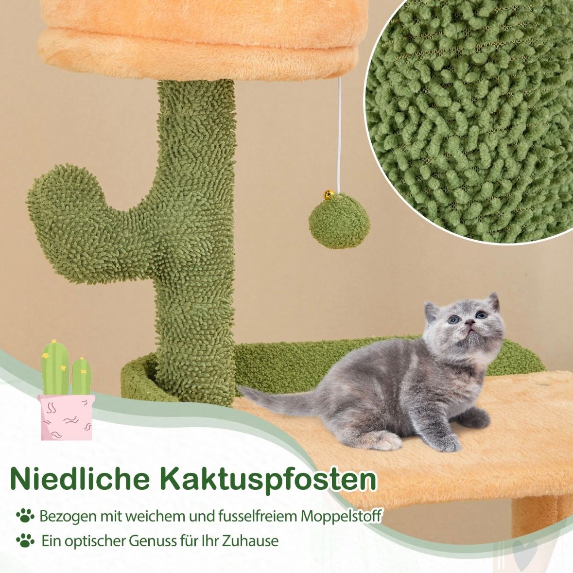 Kratzbaum 160cm Katzenbaum Kletterbaum Katzenmöbel Sisalpfosten