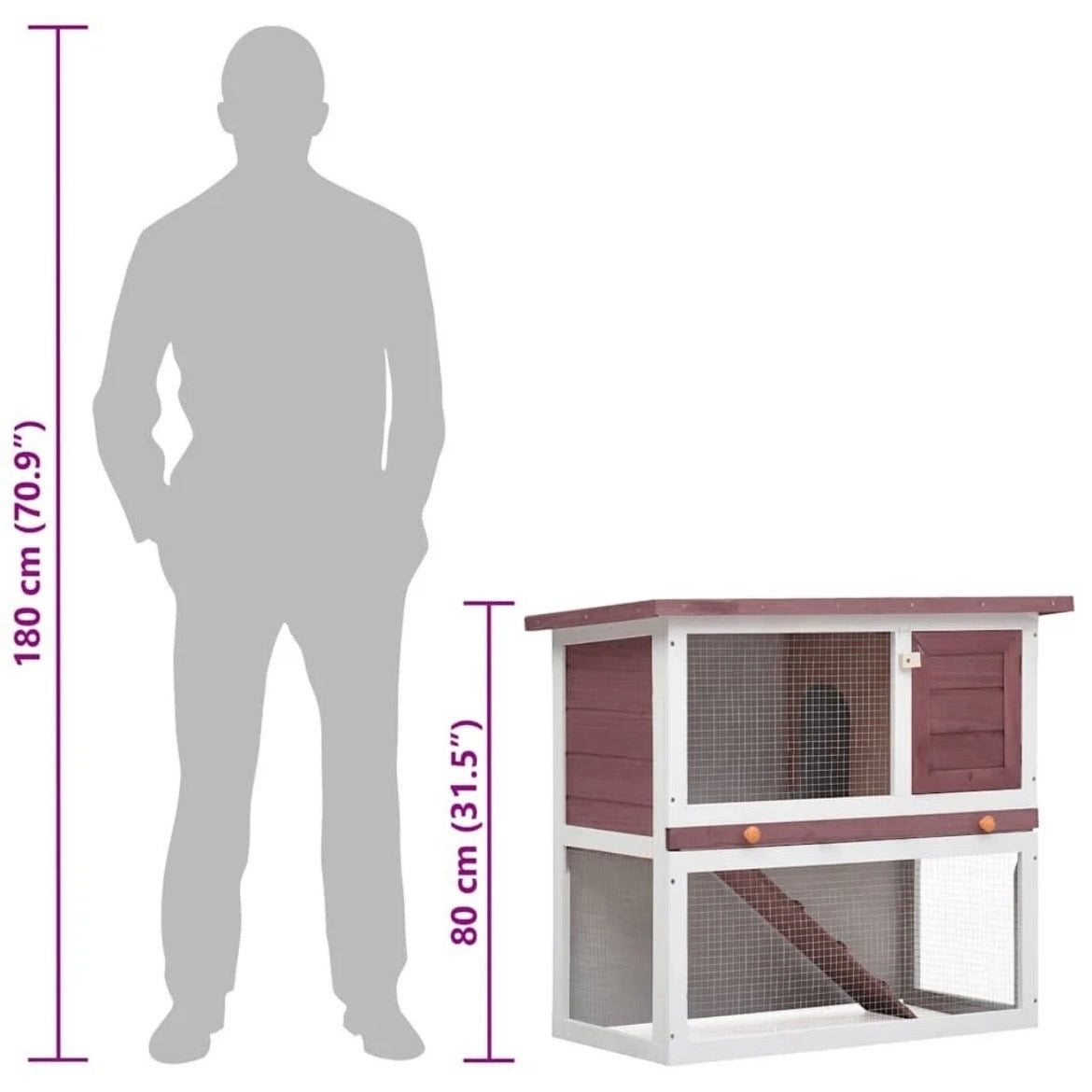 Kaninchenstall Hasenstall Kleintierstall Holz Freigehege Outdoor Stall
