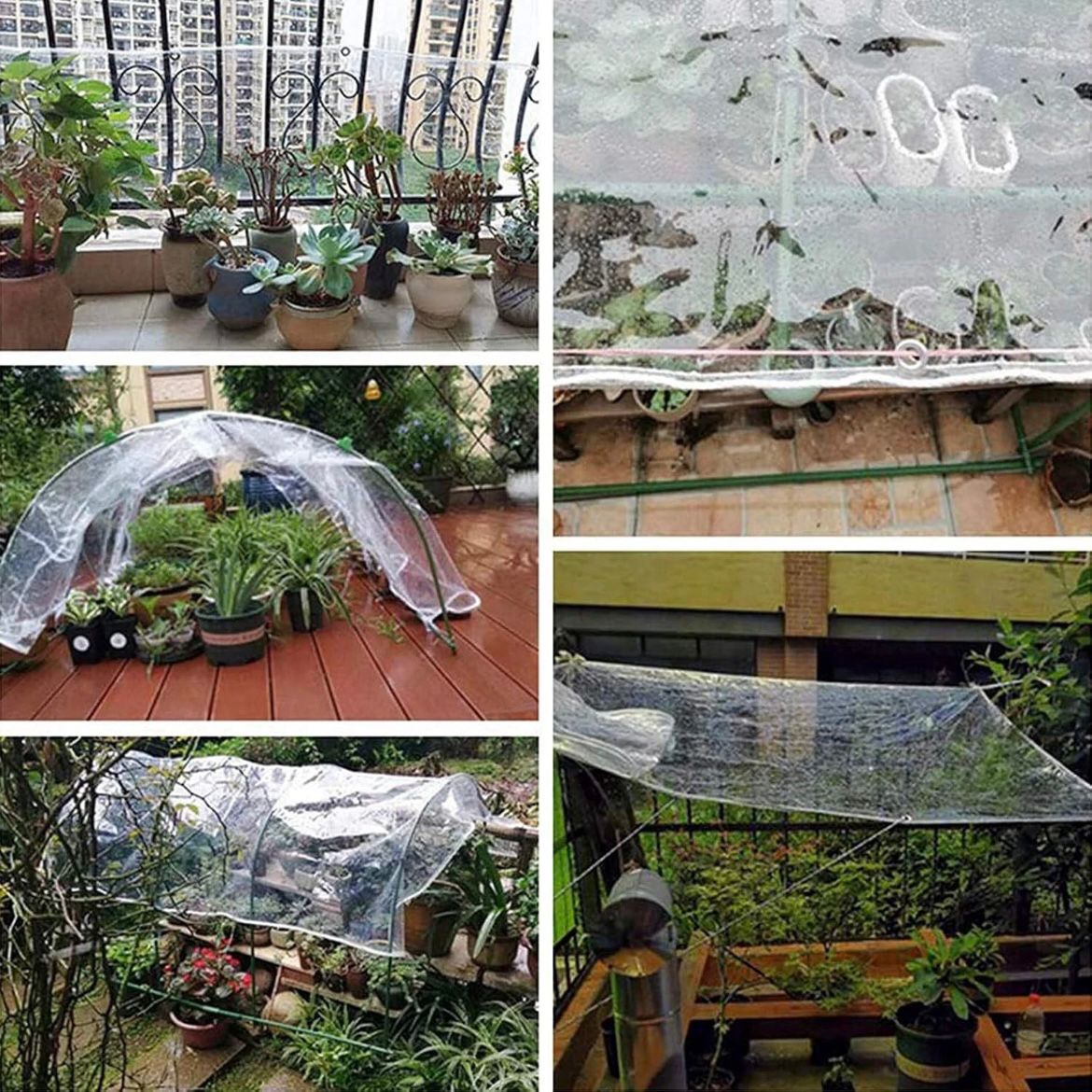 Wasserdicht Transparent Plane Schutzplane 2x5m Folie
