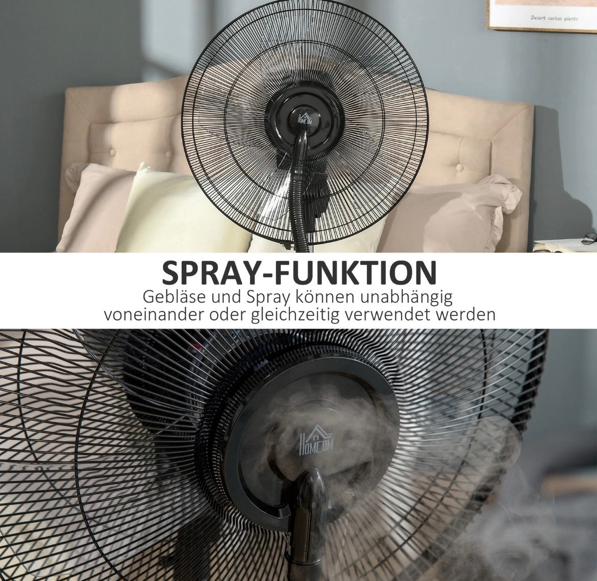 Nebel Ventilator Sprühnebel Standventilator Wasserabkühlung