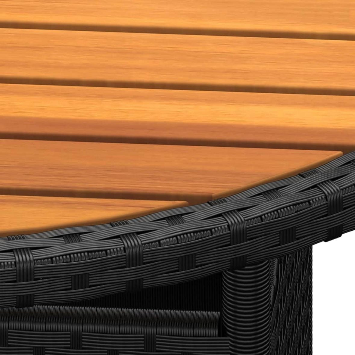 Akazie Massivholz Gartentisch Ø80x75cm Tisch Gartenmöbel Möbel