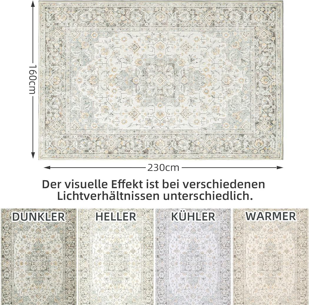 Teppich Vintage-Design Kaschmirimitat