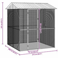 XXL Voliere Vogelkäfig Vogelvoliere Stahl Vogelhaus 215x247cm